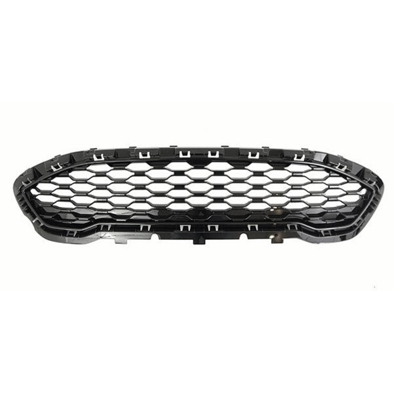 Ford Fiesta 5 Door Hatchback 2017-2022 Front Grille Honeycomb Type (Fits ST-Line 1.0 Petrol Turbo Models) Gloss Black