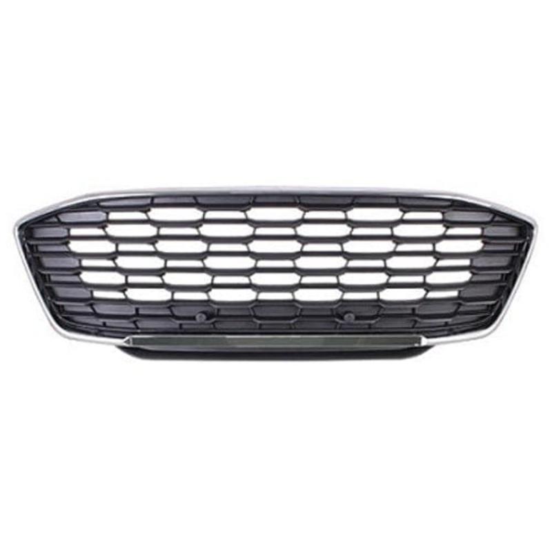 Ford Puma Hatchback 2020-2024 Front Grille Honeycomb Type (Titanium Models) Black With Chrome Frame