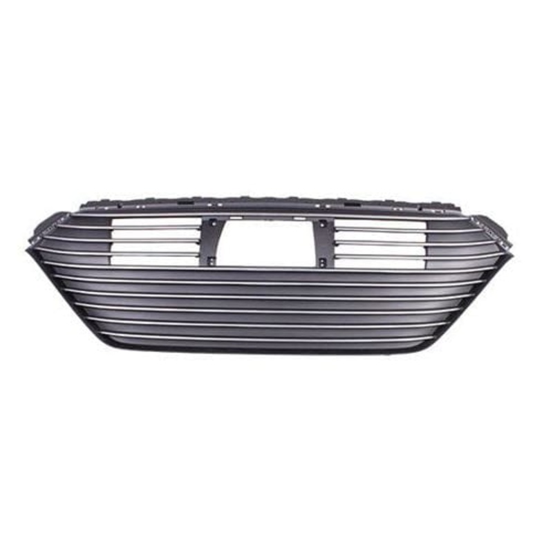 Hyundai Ioniq Hatchback 2016-2019 Front Grille Black With Chrome Slats
