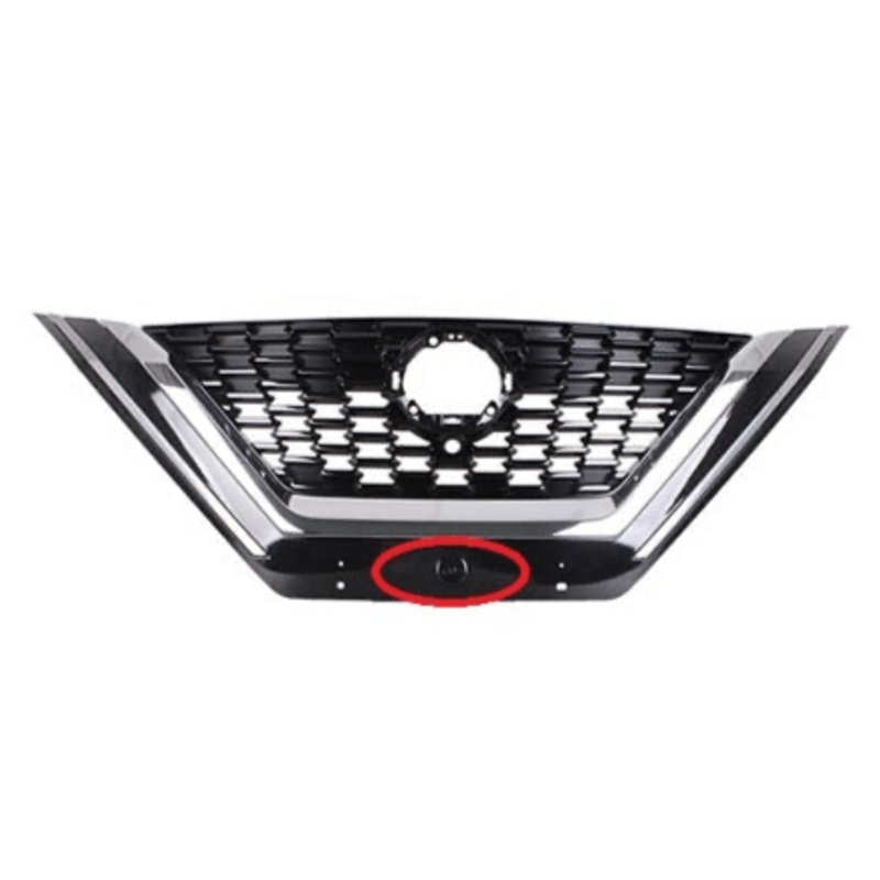 Nissan Qashqai Hatchback 2021-2024 Front Grille With Camera Hole (Fits Tekna+ Models Only) Chrome and Black
