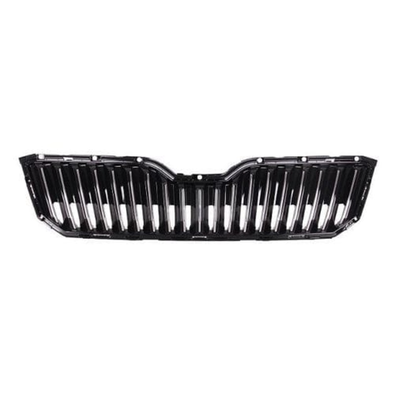 Skoda Superb Hatchback 2015-2019 Front Grille No Camera Hole Black