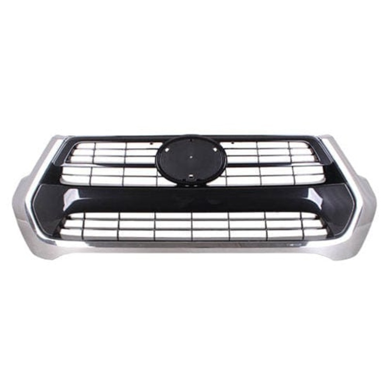 Toyota Hilux Pickup 2020-2024 Front Grille Gloss Black With Chrome Surround
