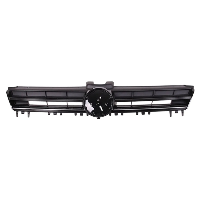 Volkswagen Golf Estate 2013-2017 Front Grille 3 Bar Part Closed Type With Black Badge Surround With Chrome Lower Trim – Gloss Black