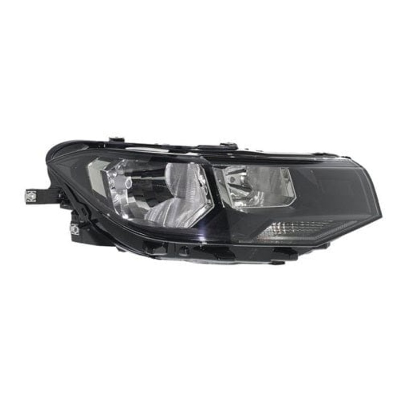 Volkswagen T-Cross Hatchback 2019-2024 Headlamp Halogen Type Black & Chrome Driver Side R