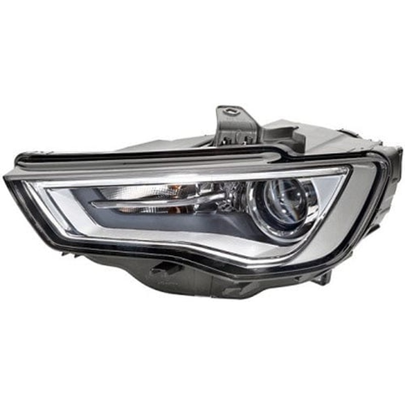 Audi A3 5 Door Hatchback 2012-2016 Headlamp Bi-Xenon Type With LED Daytime Running Lamp Chrome Passenger Side L