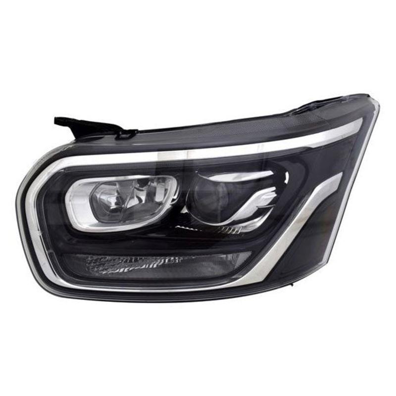 Ford Transit Van 2014-2019 MK8 Headlamp Xenon Type With LED Daytime Running Lamp Black Passenger Side L