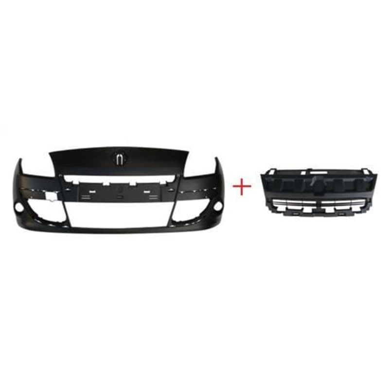 Renault Scenic MPV 2009-2012 Front Bumper Primed (Including Grille Bracket Panel)