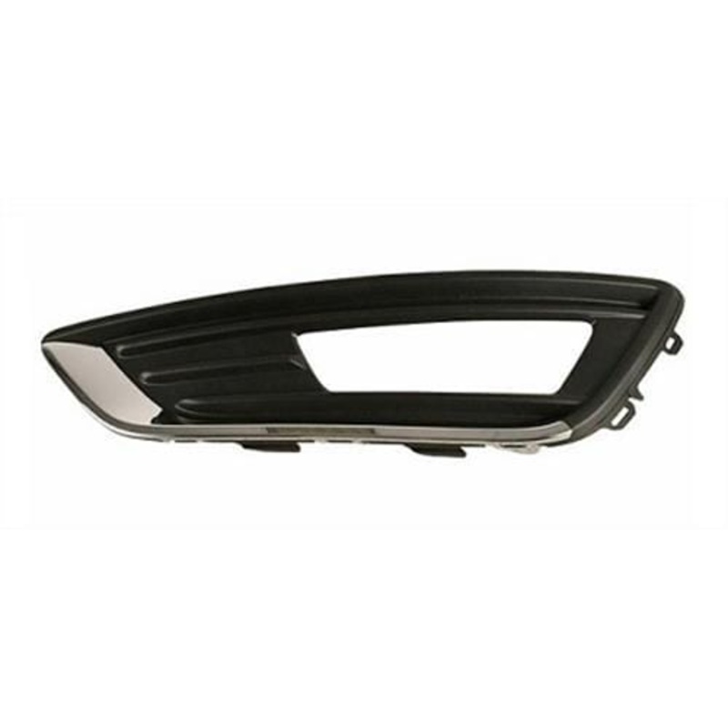 Ford Focus 5 Door Hatchback 2014-2018 Front Bumper Grille Outer Section – With Lamp Hole – With Chrome Trim – Matt Black (Standard Models) Driver Side R
