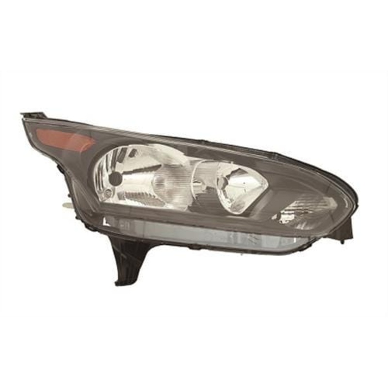 Ford Transit Connect Van 2014-2018 Headlamp Black Type With Amber Indicator Driver Side R