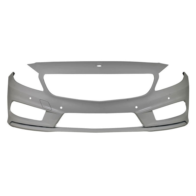 Mercedes A-Class 5 Door Hatchback 2012-2015 Front Bumper With Sensor Holes No Wash Jet Holes (Fits AMG Models Only) Primed