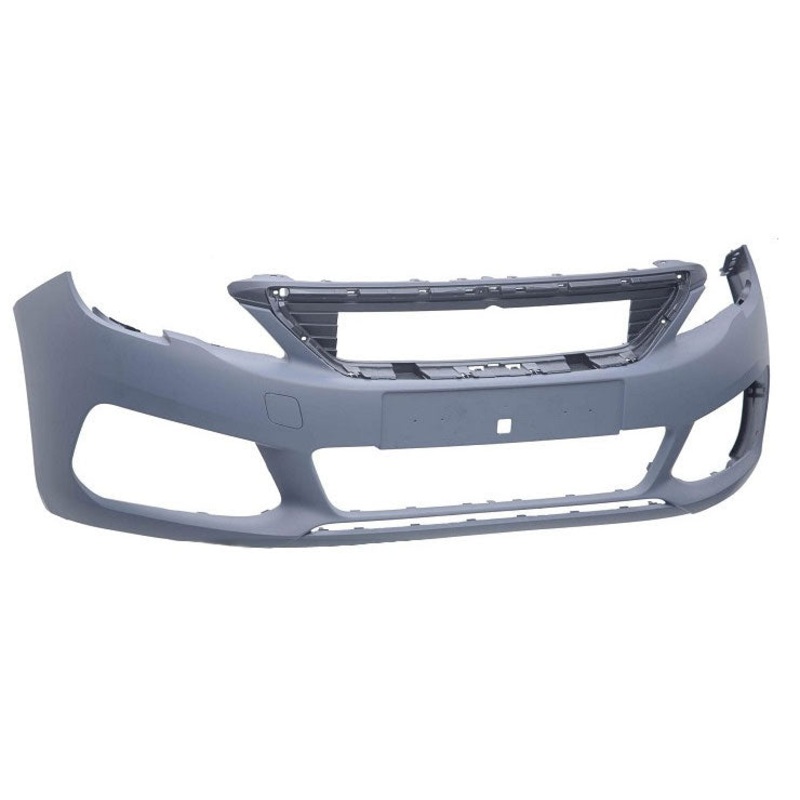 Peugeot 308 5 Door Hatchback 2017-2021 Front Bumper No Sensor Holes – Primed (Standard Models)