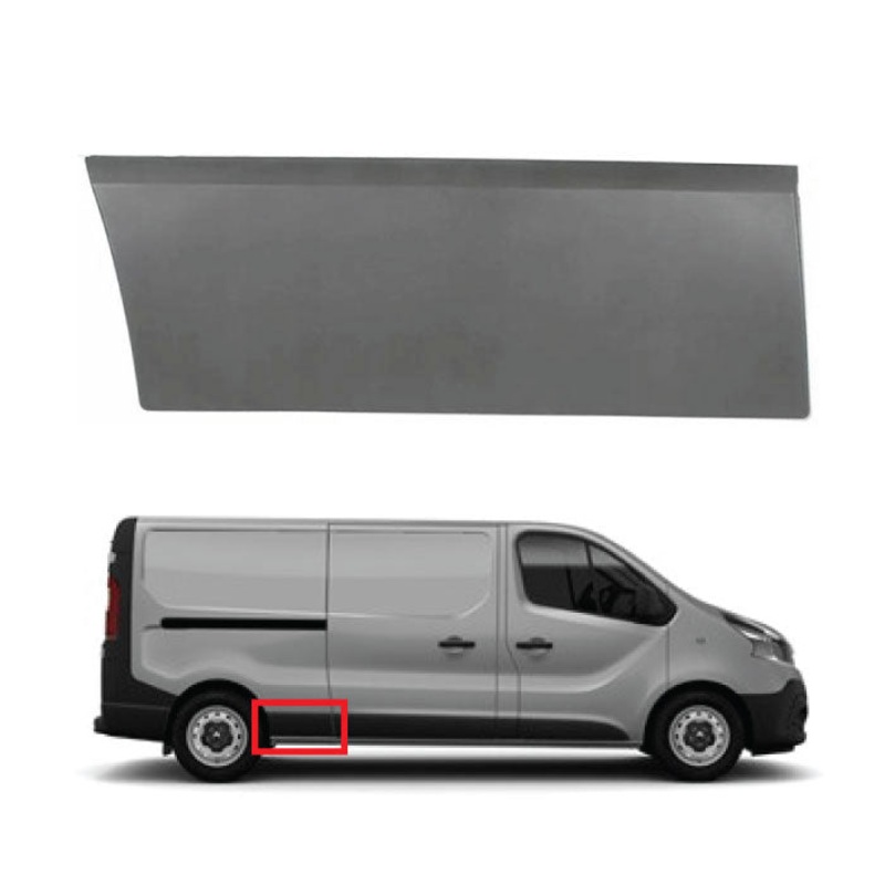 Renault Trafic Van 2014-2019 Side Panel Trim Rear Section – Textured Primed (Long Wheel Base Models) Driver Side R
