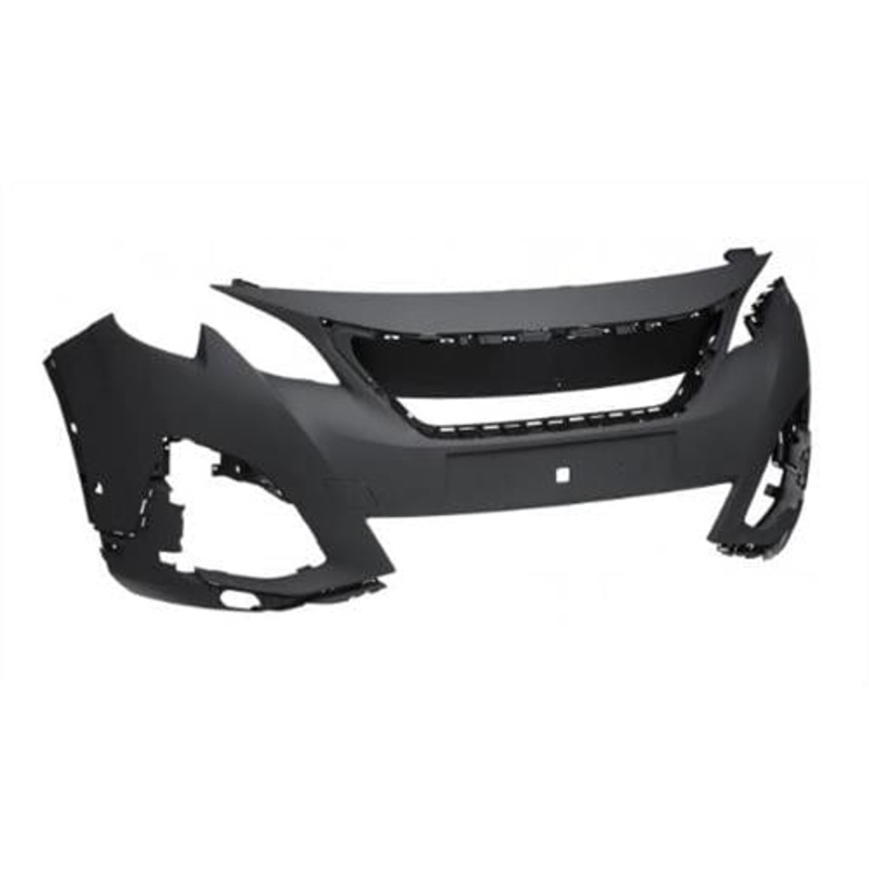 Peugeot 3008 Hatchback 2017-2021 Front Bumper With Sensor Holes No Adaptive Cruise No Camera Hole (Models With LED Headlamps) Primed