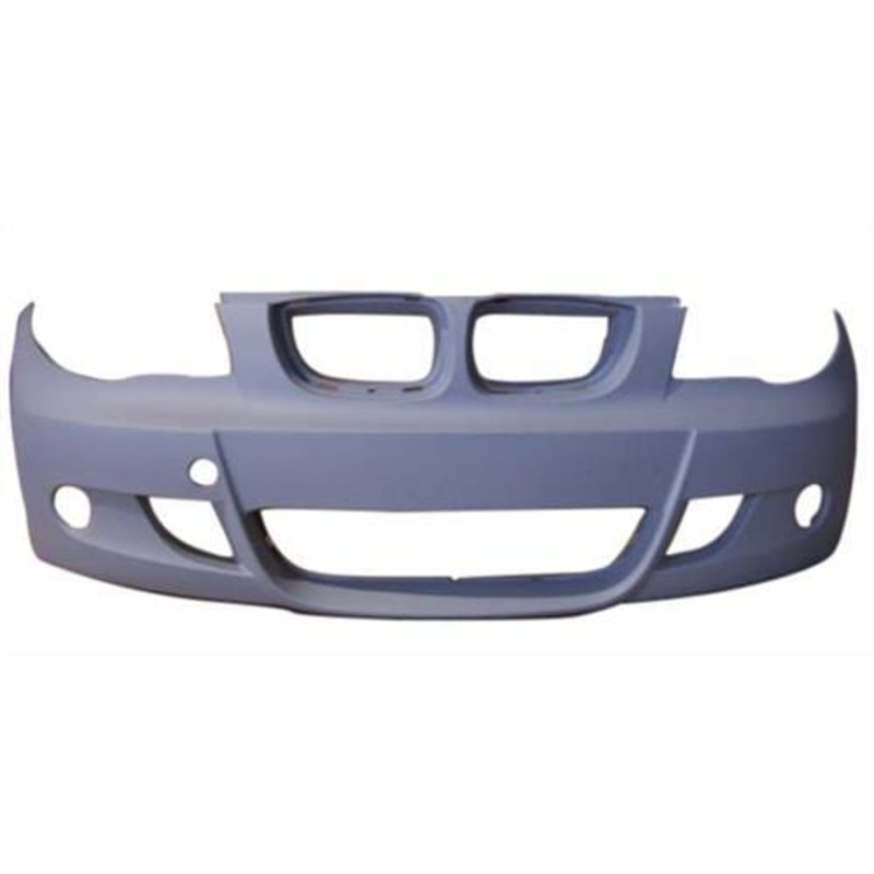 BMW 1 Series 3 Door Hatchback 2007-2011 Front Bumper No Wash Jet Holes No Sensor Holes (M-Sport Models) – Primed