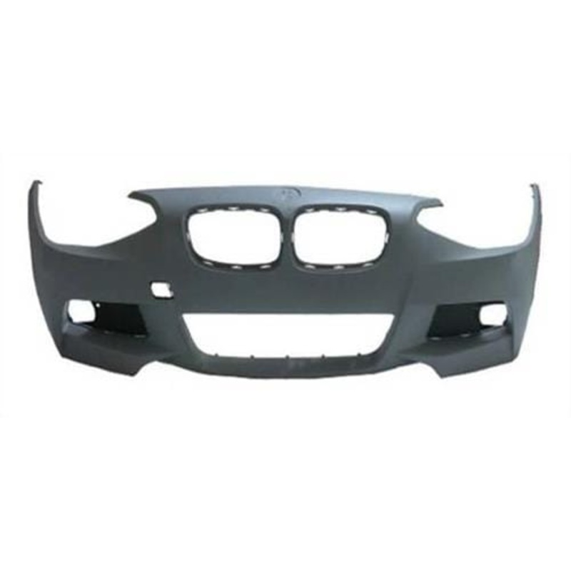 BMW 1 Series 3 Door Hatchback 2012-2015 Front Bumper No Wash Jet Holes No Sensor Holes (M-Sport Models) – Primed