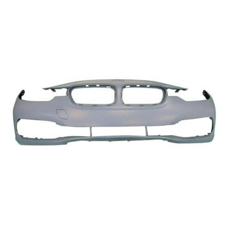 BMW 3 Series 4 Door Saloon 2015-2019 F30 LCI Front Bumper No Wash Jet Holes No Sensor Holes (ED and SE Models) – Primed