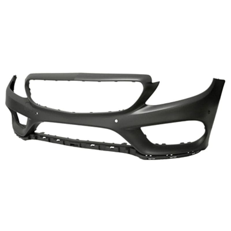 Mercedes C-Class Saloon 2014-2018 Front Bumper With Sensor Holes (AMG and AMG Line Models Only) Primed