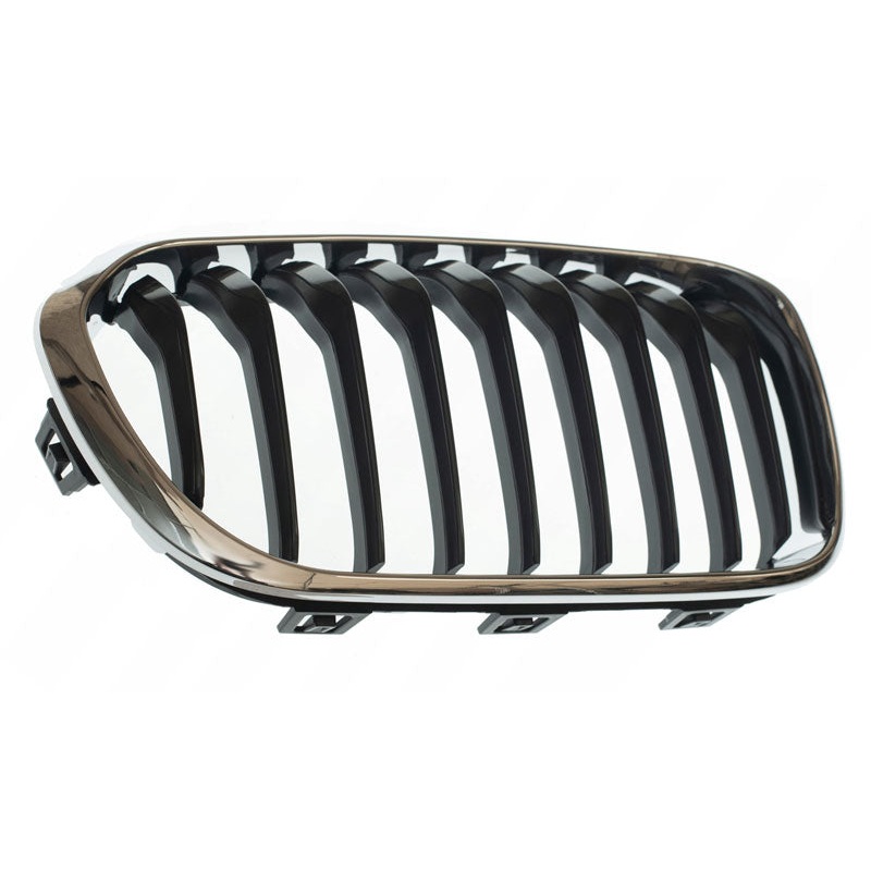 BMW 1 Series 3 Door Hatchback 2015-2019 Front Grille With 9 Black Slats With Chrome Surround (Sport Models) Driver Side R