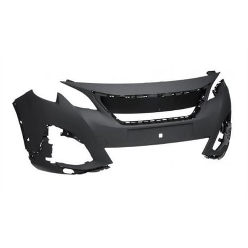 Peugeot 5008 MPV 2017-2021 Front Bumper With Sensor Holes No Adaptive Cruise No Camera Hole (Models With LED Headlamps) Primed