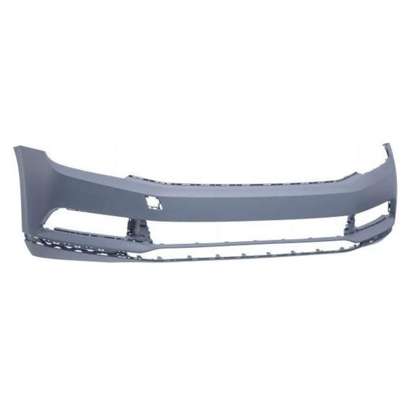 Volkswagen Passat Saloon 2015-2019 Front Bumper No Sensor Holes No Wash Jet Holes With Template To Drill Holes (GT Models) Takes Chrome Trim – Primed
