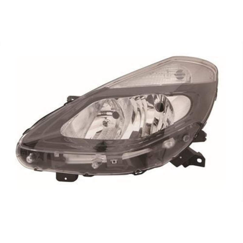 Renault Clio 3 Door Hatchback 2009-2012 Headlamp Halogen Version Not Cornering Type Black Passenger Side L