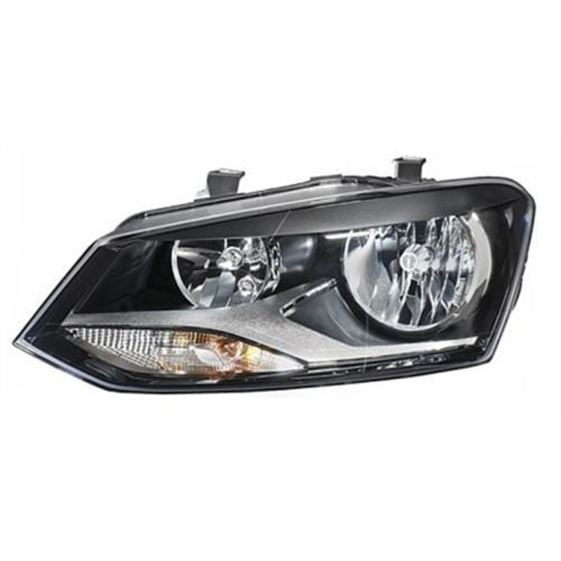 Volkswagen Polo 3 Door Hatchback 2014-2017 Headlamp Halogen (Round Bezel Type) Passenger Side L