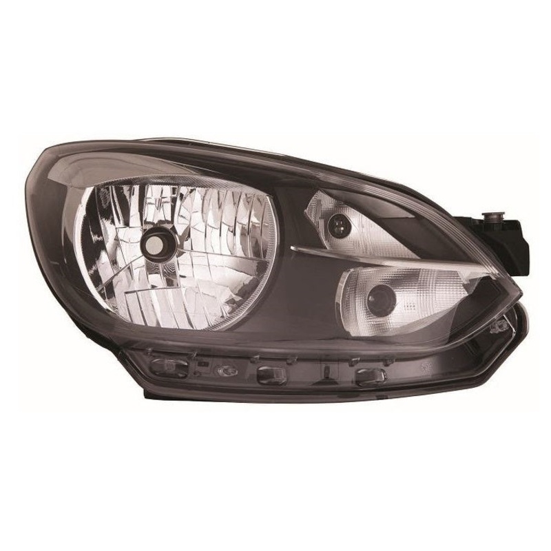 Volkswagen Up! 3 Door Hatchback 2012-2016 Headlamp Halogen H4 With Black Inner With Black Trim Driver Side R