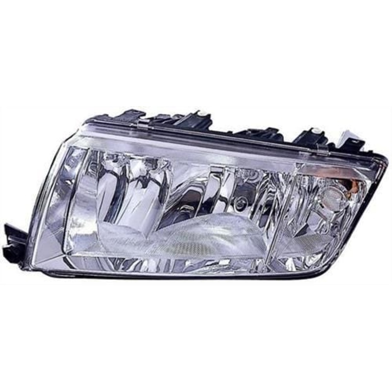 Skoda Fabia Saloon 2000-2005 Headlamp Halogen Version Models from 2000 to 2003 Chrome Passenger Side L