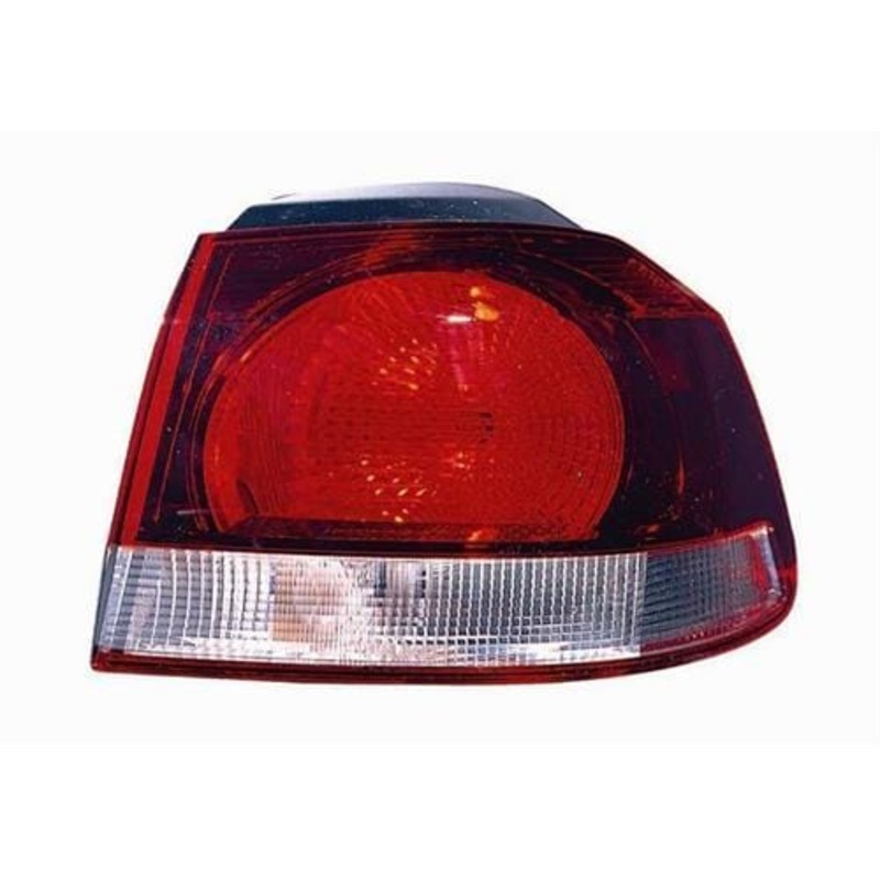 Volkswagen Golf 3 Door Hatchback 2009-2012 Rear Lamp Outer Section Standard Models Black Driver Side R