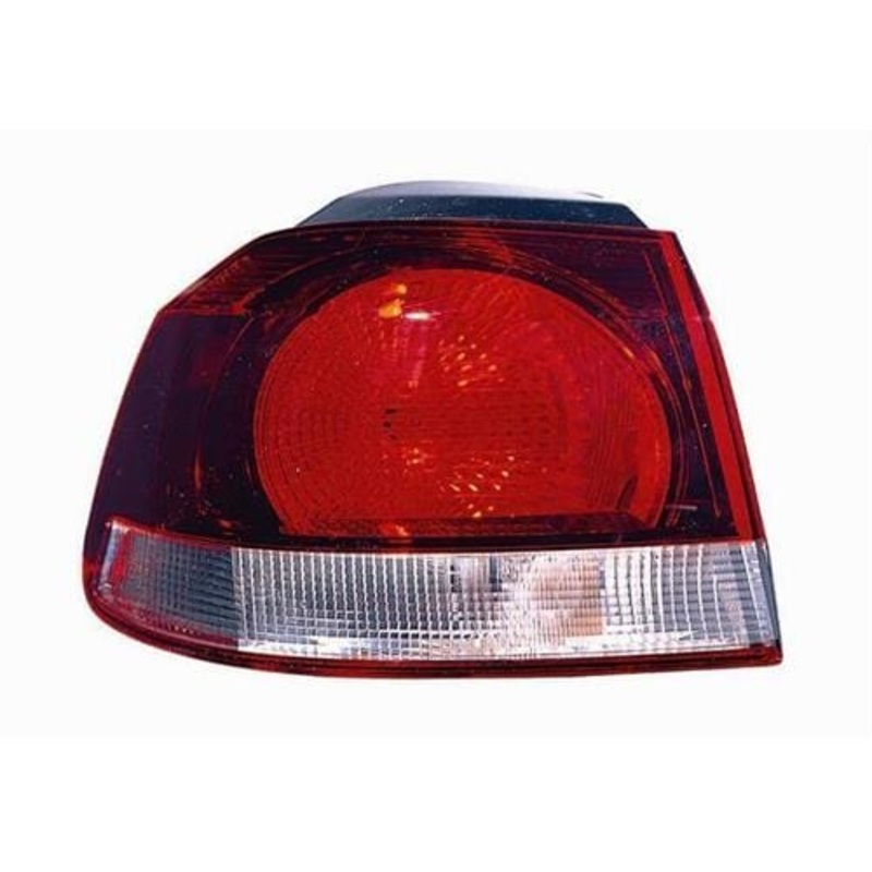 Volkswagen Golf 3 Door Hatchback 2009-2012 Rear Lamp Outer Section Standard Models Black Passenger Side L