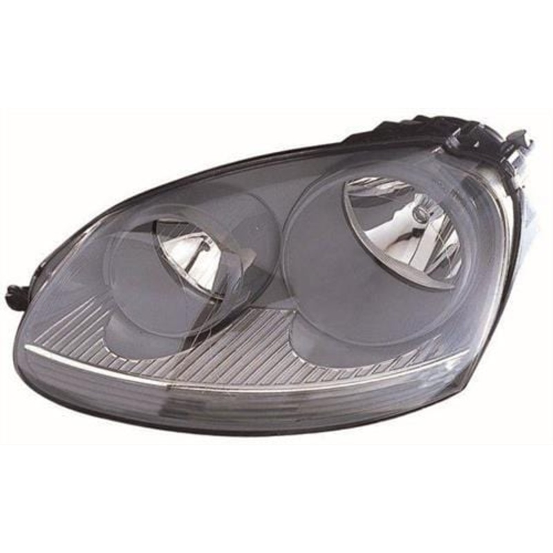 Volkswagen Jetta Saloon 2006-2010 Headlamp Halogen Version Grey Passenger Side L