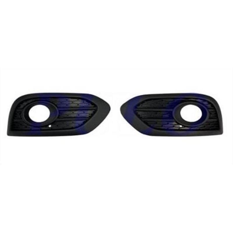 Renault Kadjar Hatchback 2019-2023 Front Bumper Grille No Chrome Trim Outer Section With Lamp Hole 2 Piece Set