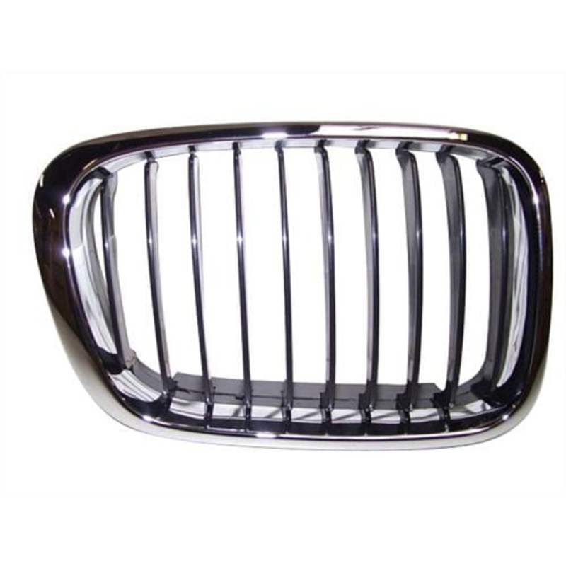 BMW 3 Series 3 Door Hatchback 2001-2004 Front Grille Black Slats Chrome Surround Driver Side R