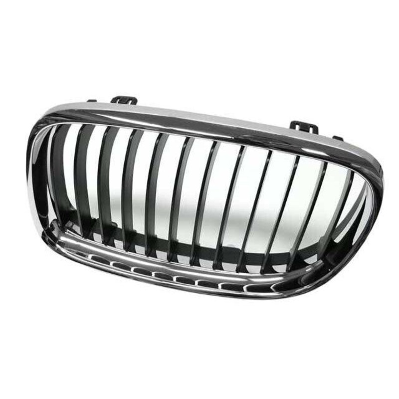BMW 3 Series 4 Door Saloon 2008-2012 Front Grille Black Slats Chrome Surround Passenger Side L
