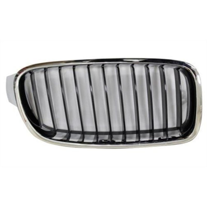 BMW 3 Series 4 Door Saloon 2012-2015 Front Grille Black Slats ES & SE Models Chrome Surround Driver Side R