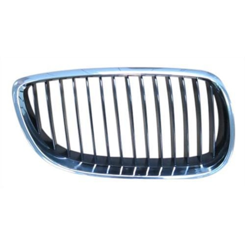 BMW 3 Series Cabriolet 2006-2010 Front Grille Black Slats Chrome Surround Driver Side R