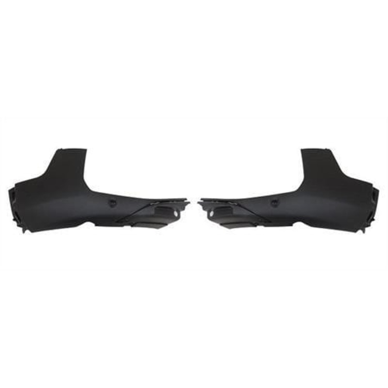Peugeot 5008 MPV 2017-2021 Front Bumper Spoiler Outer Section With Sensor Hole Textured – 2 Piece Set