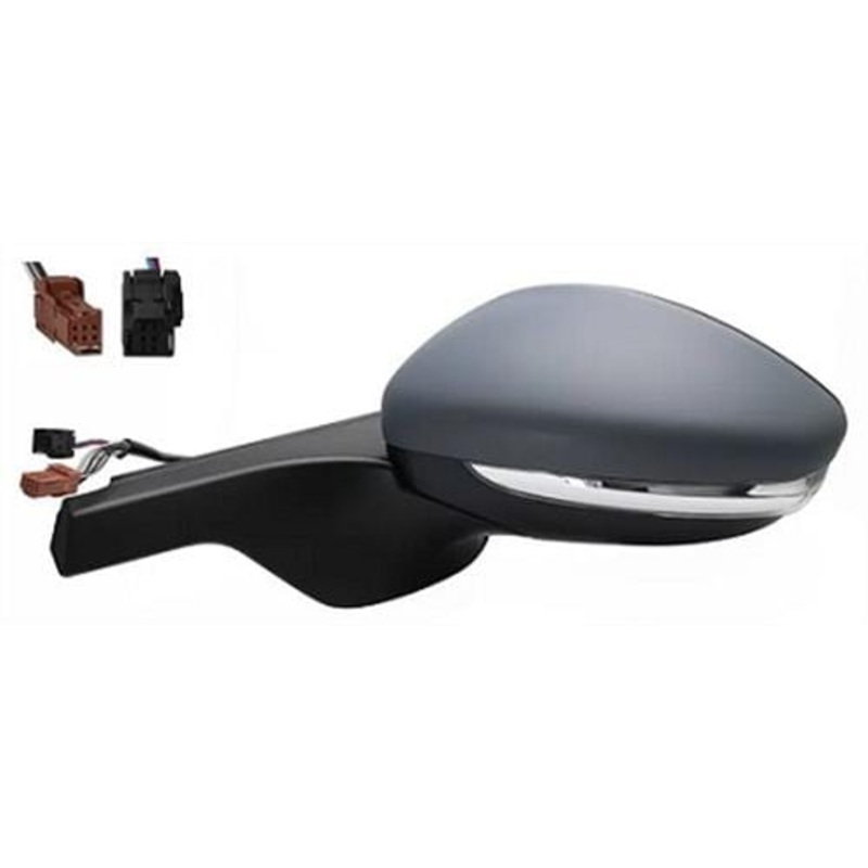 Citroen C3 5 Door Hatchback 2020- Door Mirror Electric Heated Power Fold With Primed Cover Passenger Side L