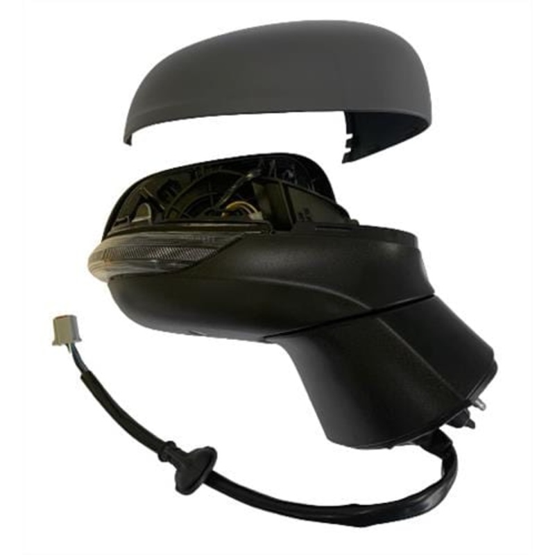 Ford Fiesta 3 Door Hatchback 2022-2023 Door Mirror Electric Heated Power Fold With Foot Lamp With Primed Cover Driver Side R
