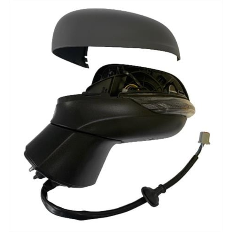 Ford Fiesta 3 Door Hatchback 2022-2023 Door Mirror Electric Heated Power Fold With Foot Lamp With Primed Cover Passenger Side L