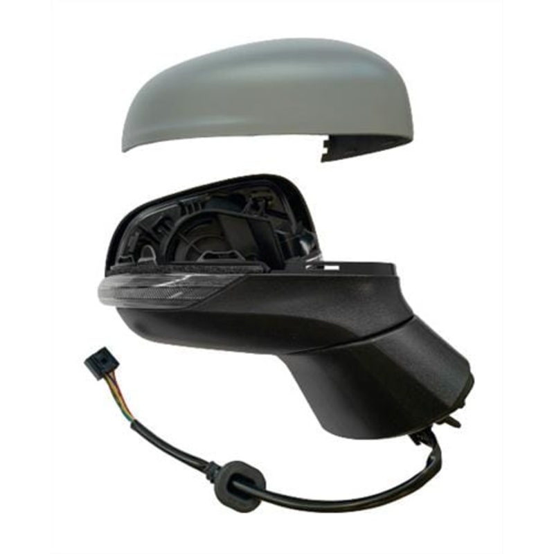 Ford Fiesta 5 Door Hatchback 2022-2024 Door Mirror Electric Heated Manual Fold No Foot Lamp With Primed Cover Driver Side R