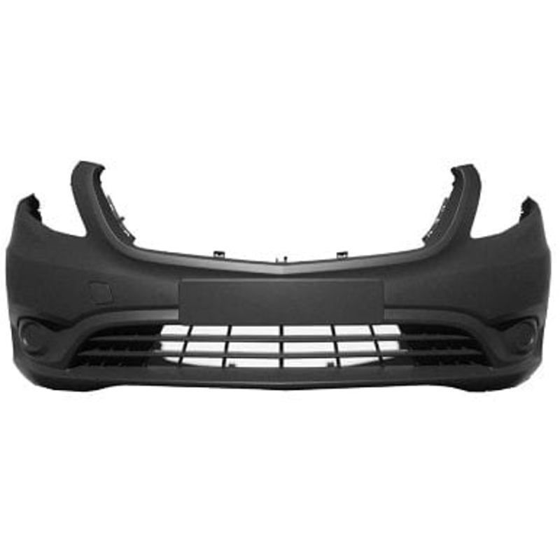 Mercedes Vito Van 2015- Front Bumper No Lamp Holes – No Sensor Holes – Textured Primed