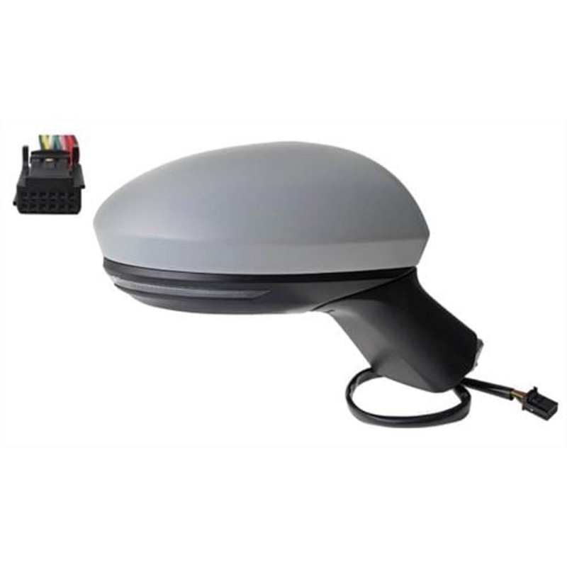 Renault Clio 5 Door Hatchback 2019-2023 Door Mirror Electric Heated Power Fold For Models With Blind Spot System Primed Driver Side R