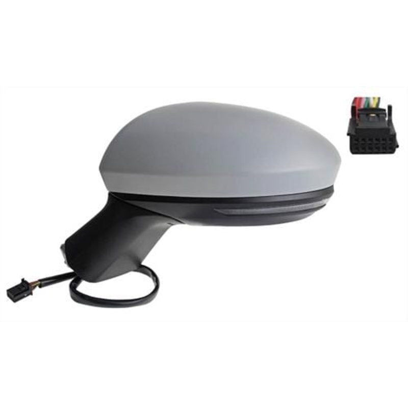 Renault Clio 5 Door Hatchback 2019-2023 Door Mirror Electric Heated Power Fold For Models With Blind Spot System Primed Passenger Side L