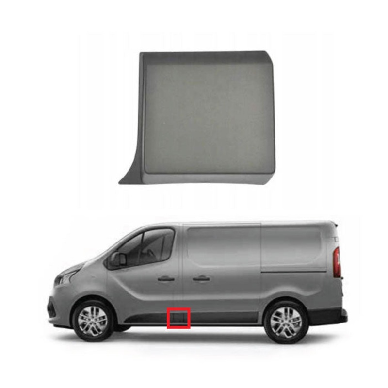 Renault Trafic Van 2019-2022 Side Panel Trim Piece Behind Front Door Passenger Side L – Textured Primed