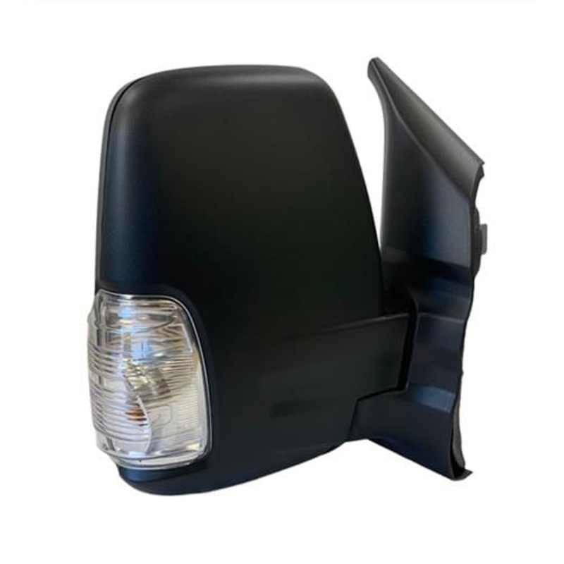 Ford Transit Van 2019- MK9 Door Mirror Electric Heated Short Arm 5W Indicator Bulb Fittings With Black Cover Driver Side R
