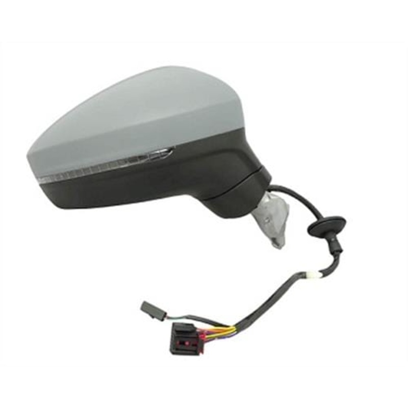 Volkswagen Tiguan Estate 2016-2020 Door Mirror Electric Heated Manual Fold No Foot Lamp – No Memory Primed Driver Side R