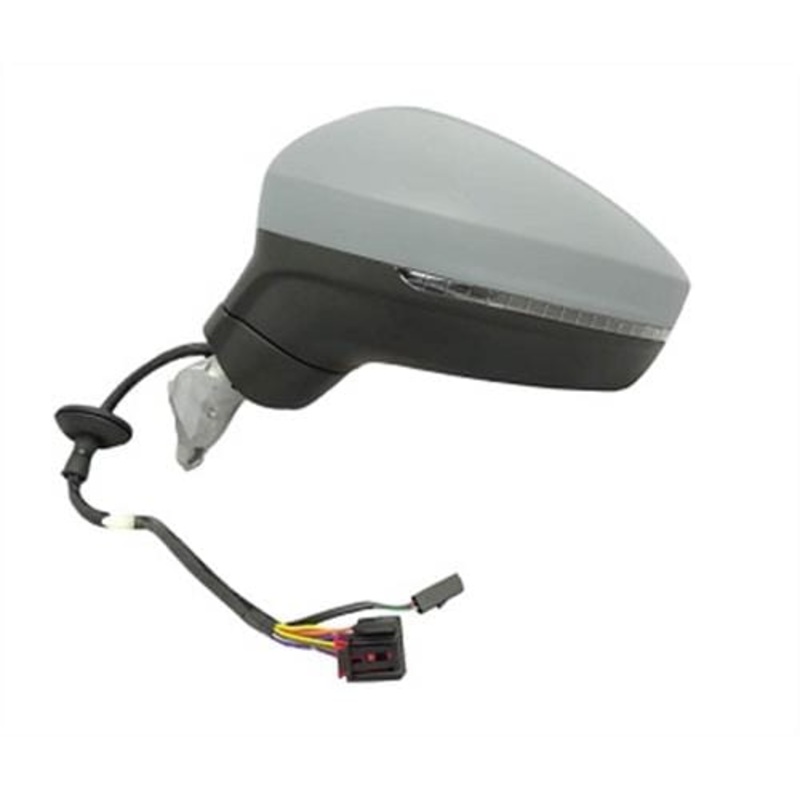 Volkswagen Tiguan Estate 2020-2024 Door Mirror Electric Heated Manual Fold No Foot Lamp – No Memory Primed Passenger Side L