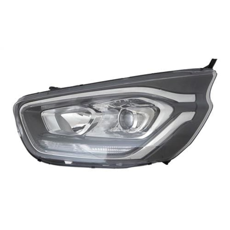 Ford Transit Custom Van 2018-2024 Headlamp With Projector Lamp With LED Daytime Running Lamp Black Passenger Side L