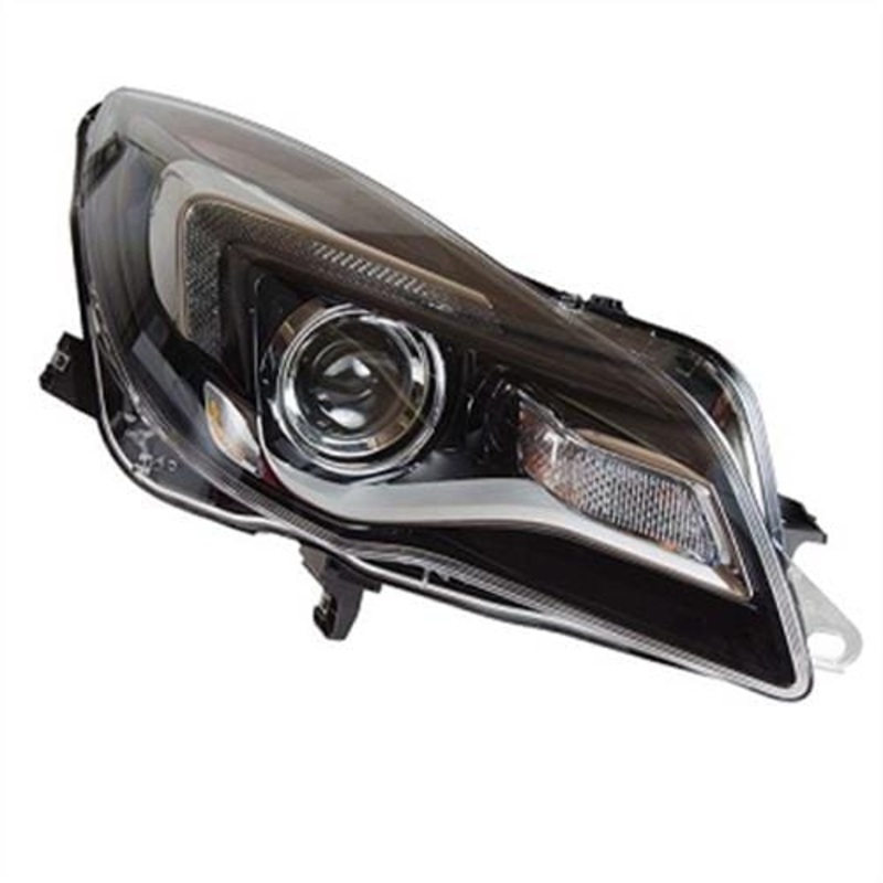 Vauxhall Insignia Saloon 2013-2014 Headlamp Halogen Type With LED Daytime Running Lamp Black Driver Side R